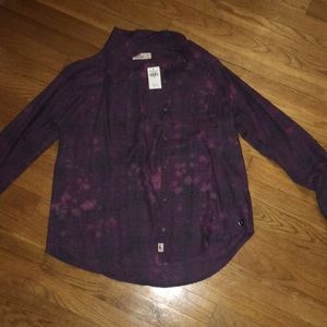 Purple Hollister flannel